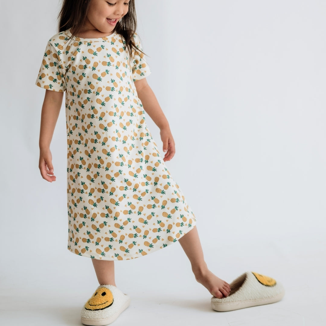 Kids Bamboo Short Sleeve Housedress-2