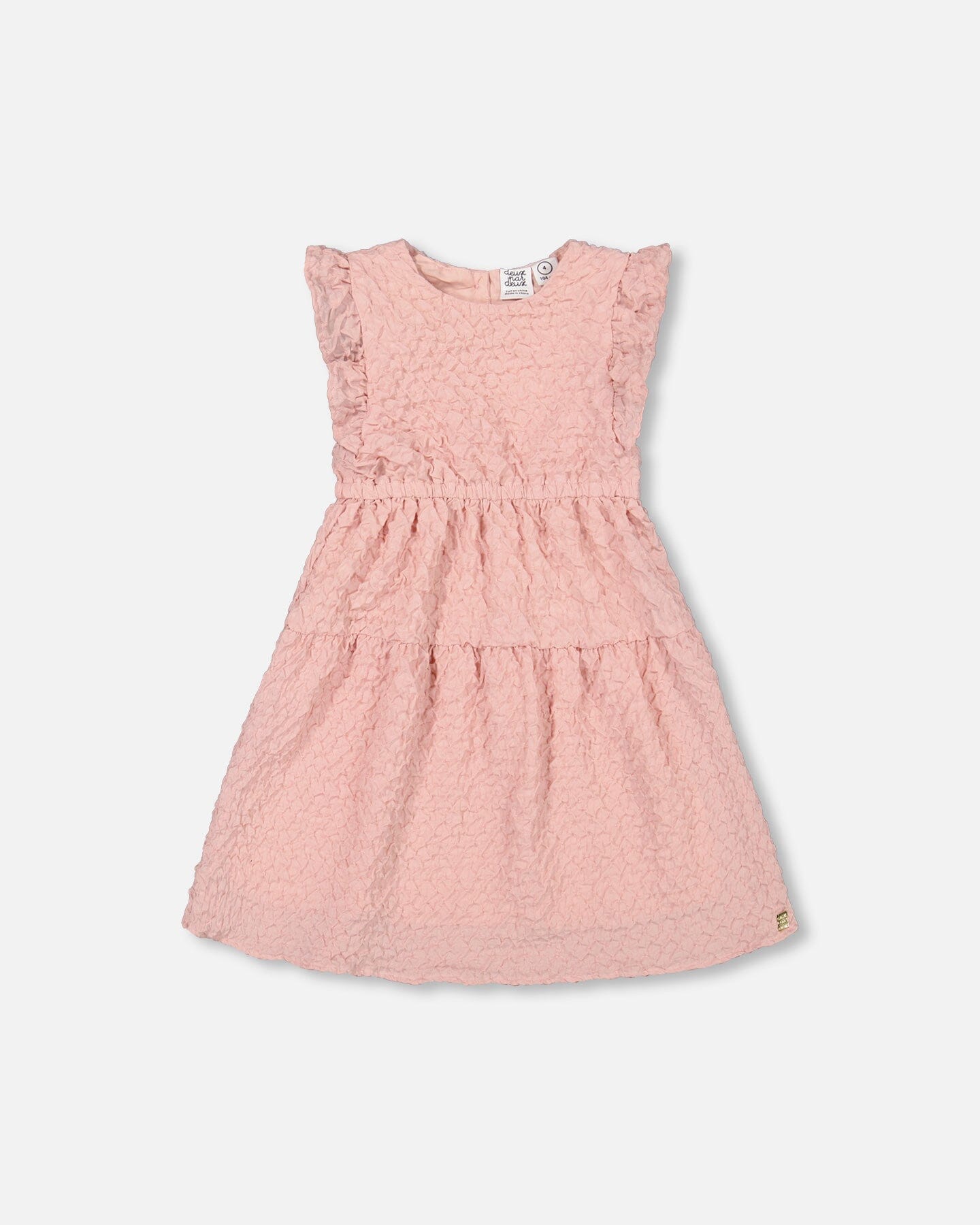 Textured Poplin Dress Silver Pink-0