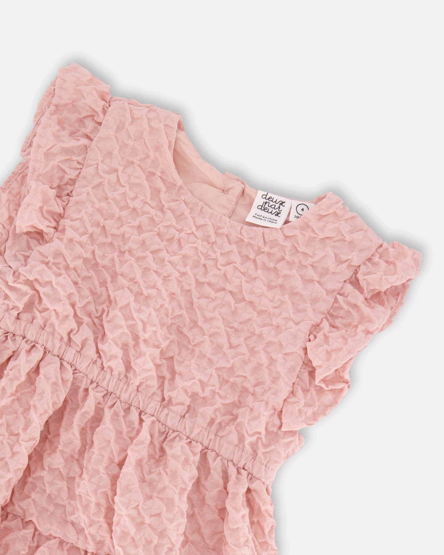 Textured Poplin Dress Silver Pink-3