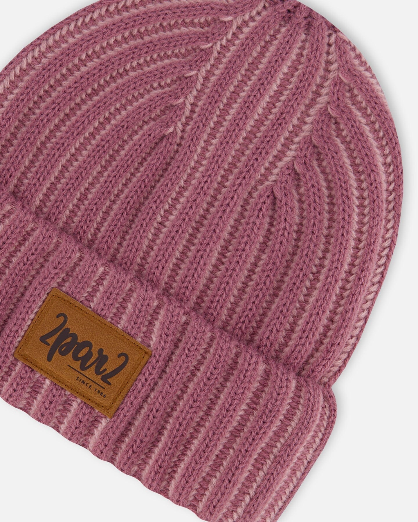 Solid Knit Hat Mauve-2