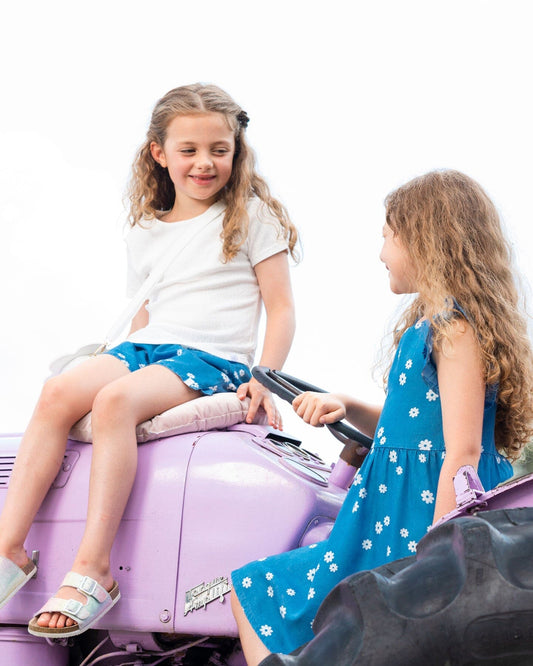 Crinkle Jersey Top Off White-1