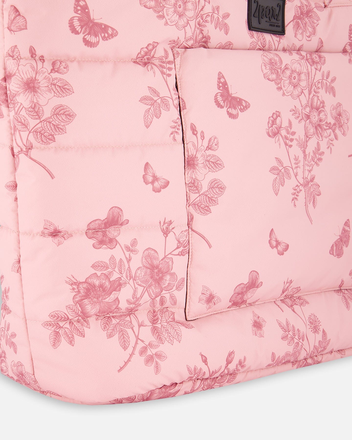 Changing Tote Printed Watercolor Roses-3