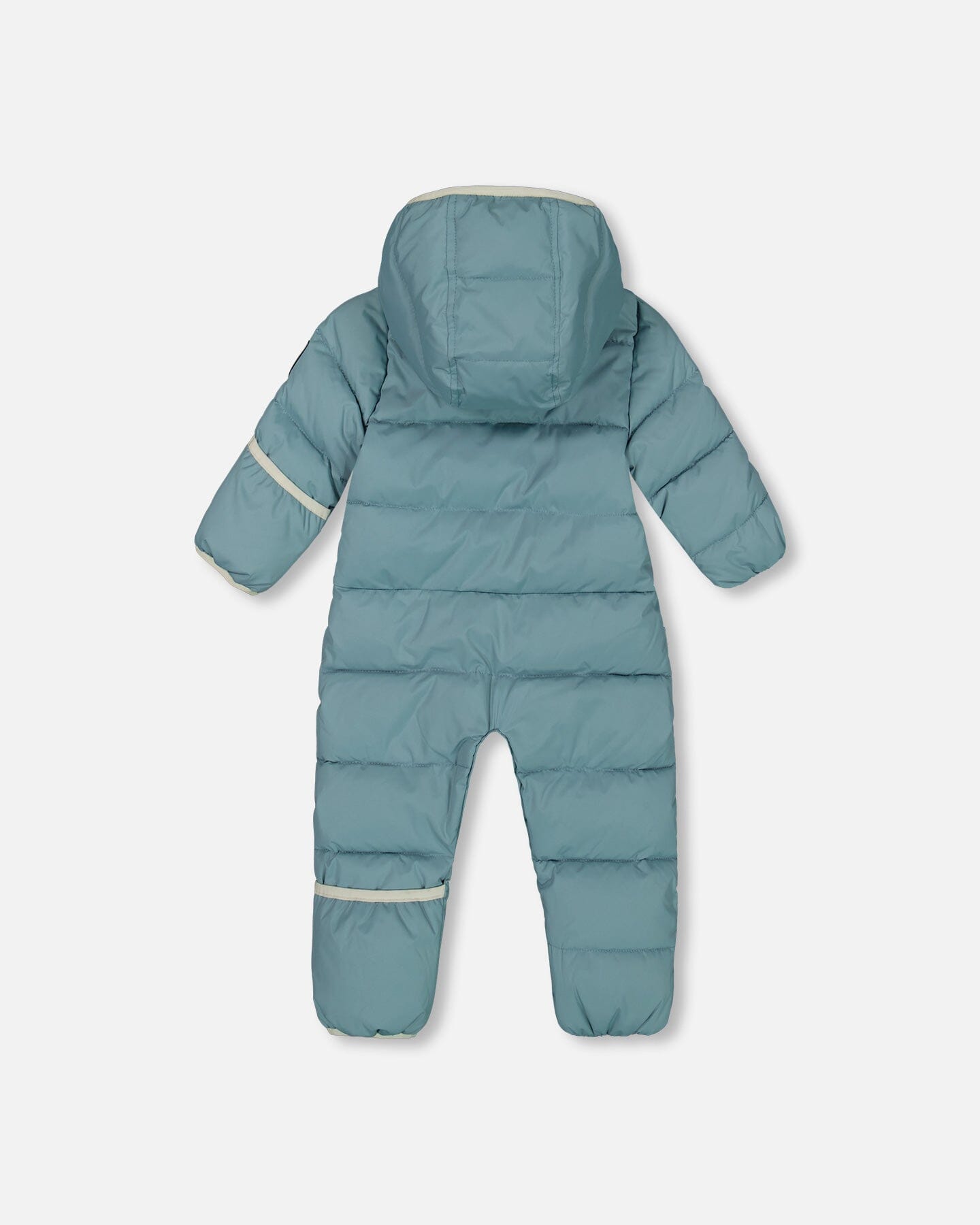 One-Piece Compressible Snowsuit Ash Blue For Baby Designed For Car Seat-2