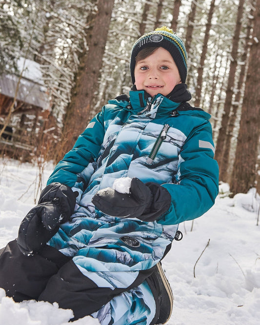 Solid Mittens Black-1