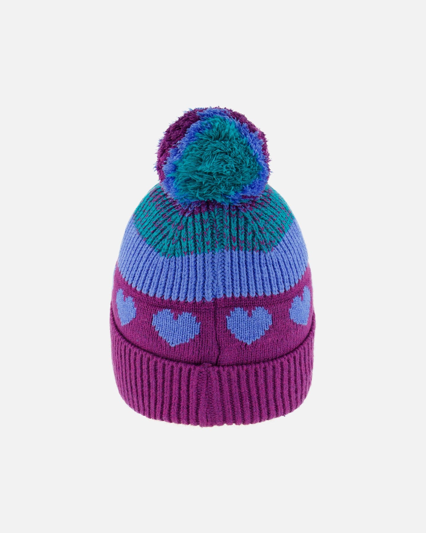 Pompom Knit Hat Gradient Mauve-1