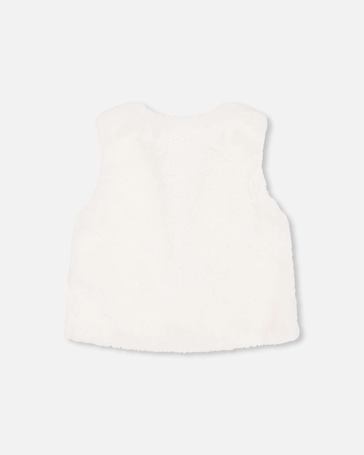 Faux Fur Vest Off White-3