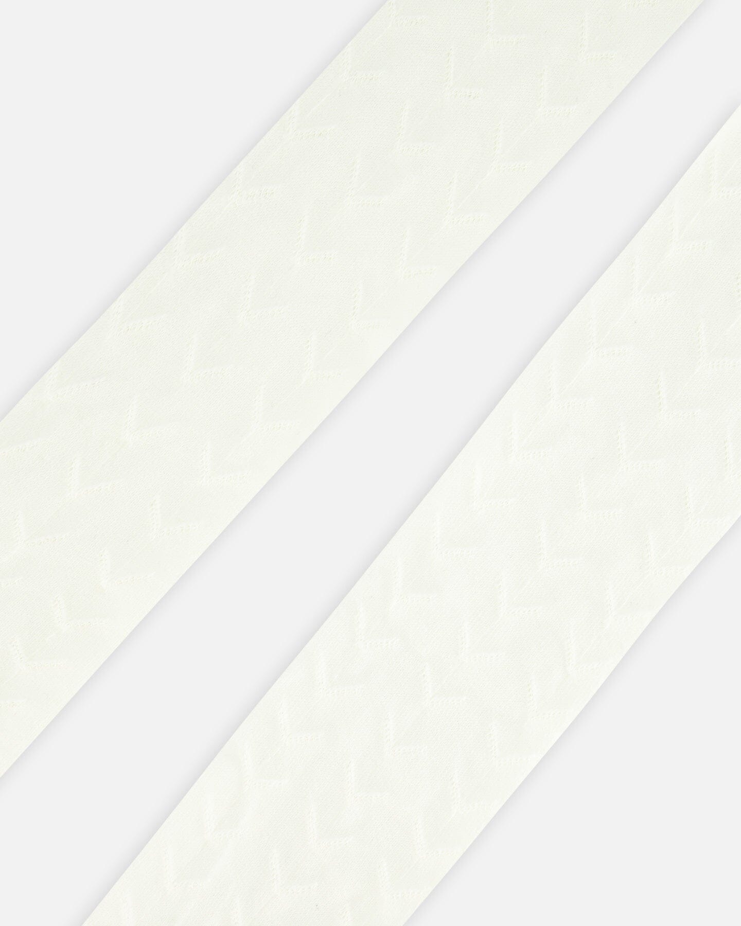 Tonal Jacquard Tights Off White-2