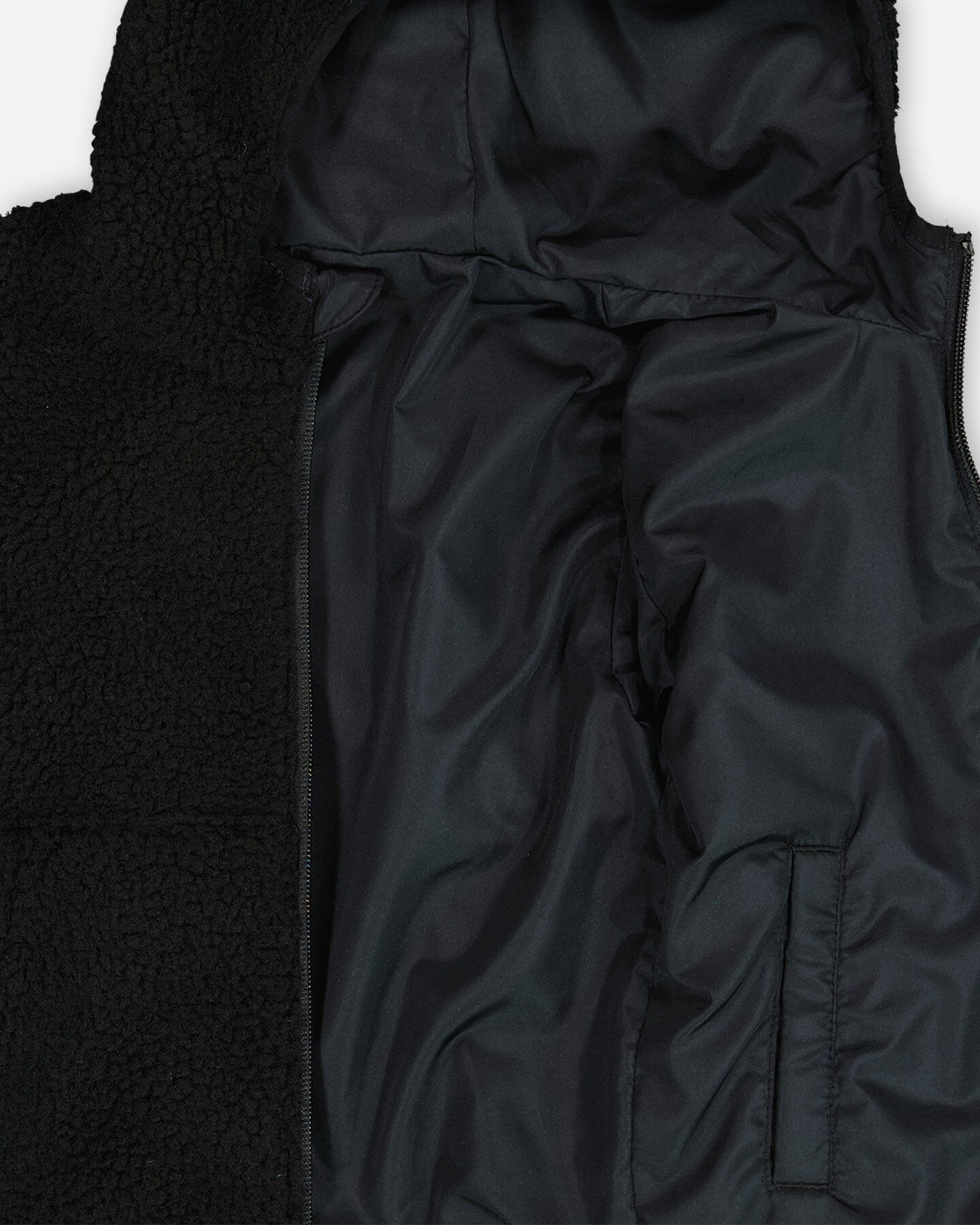 Reversible Sherpa Jacket Black-2