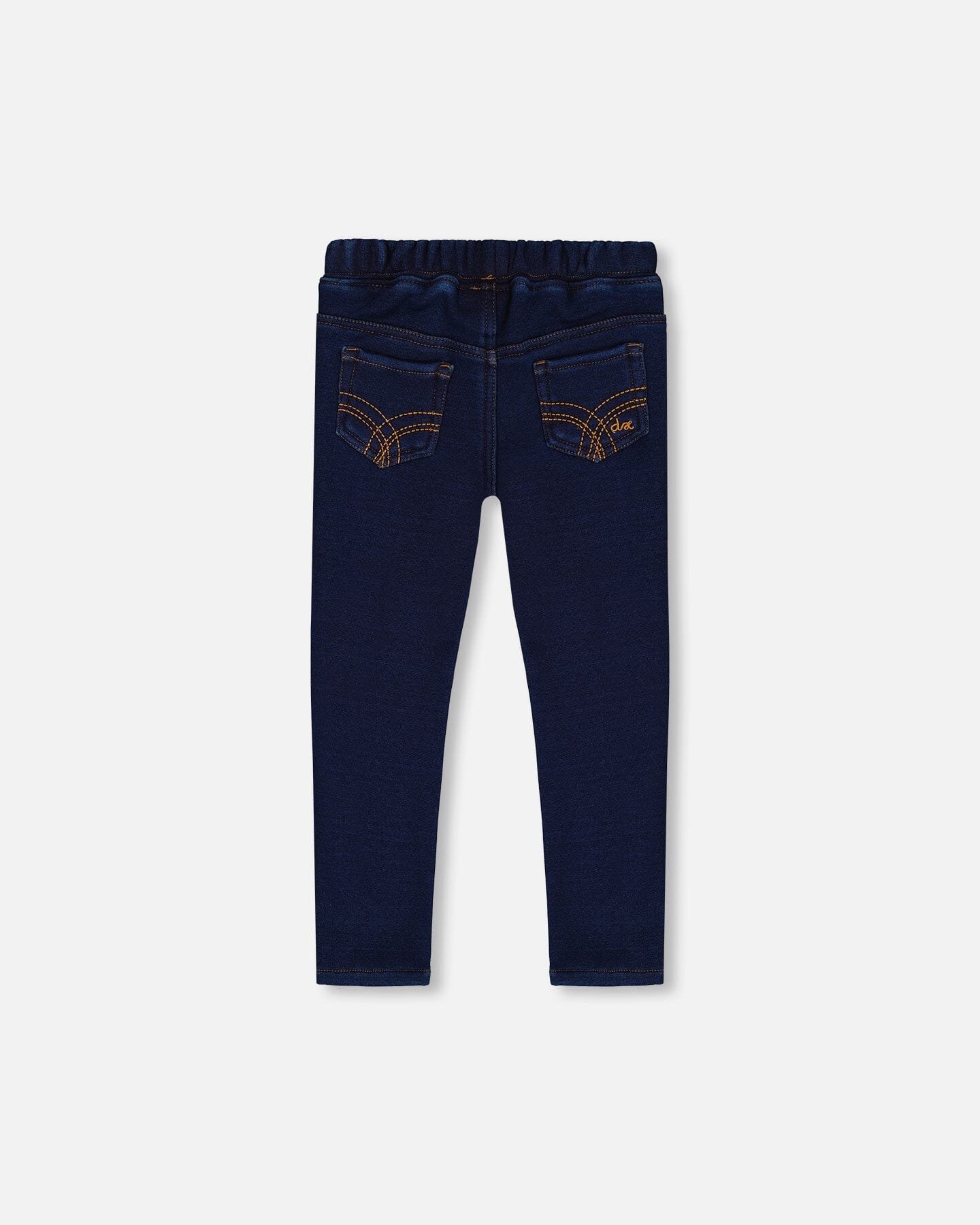 Plush Lined Dark Blue Denim Jeggings-1