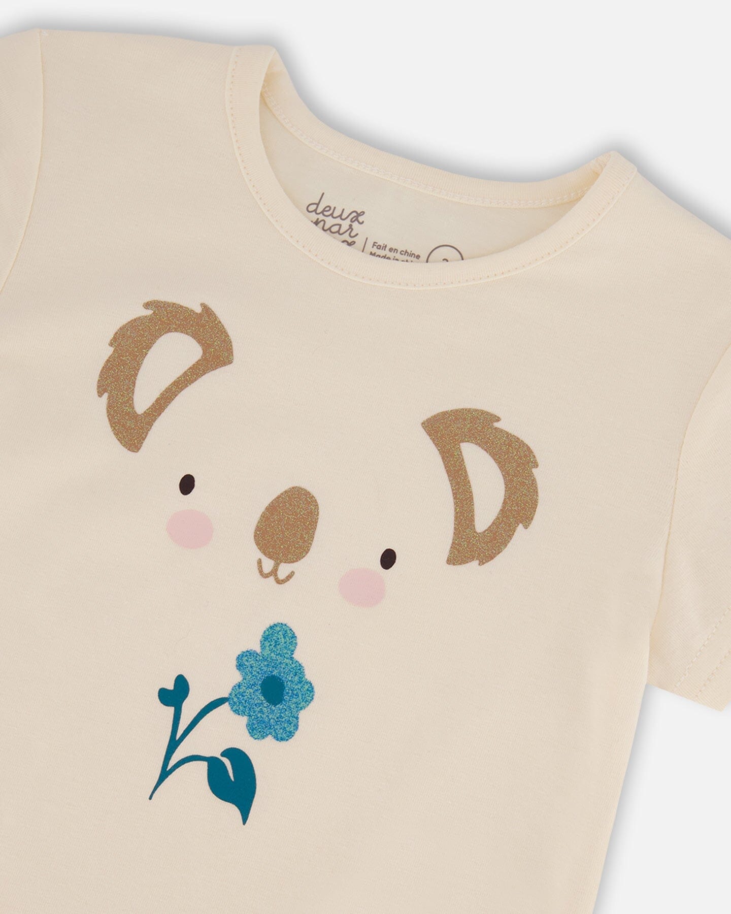 Organic Cotton Tee Cream And Koala-3