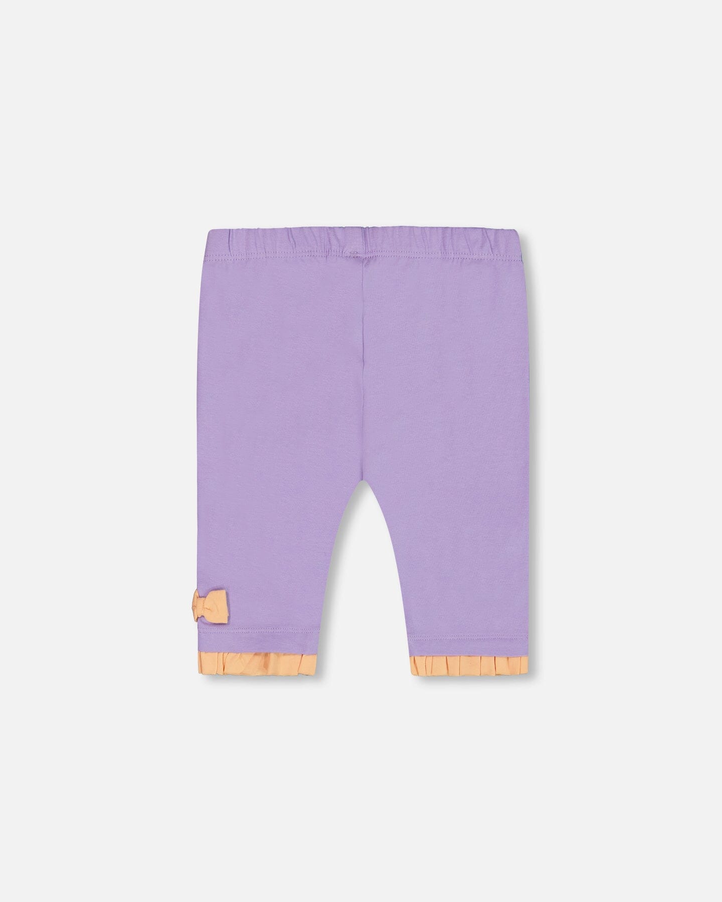 Organic Cotton Biker Short With Frills Lilac And Orange-2