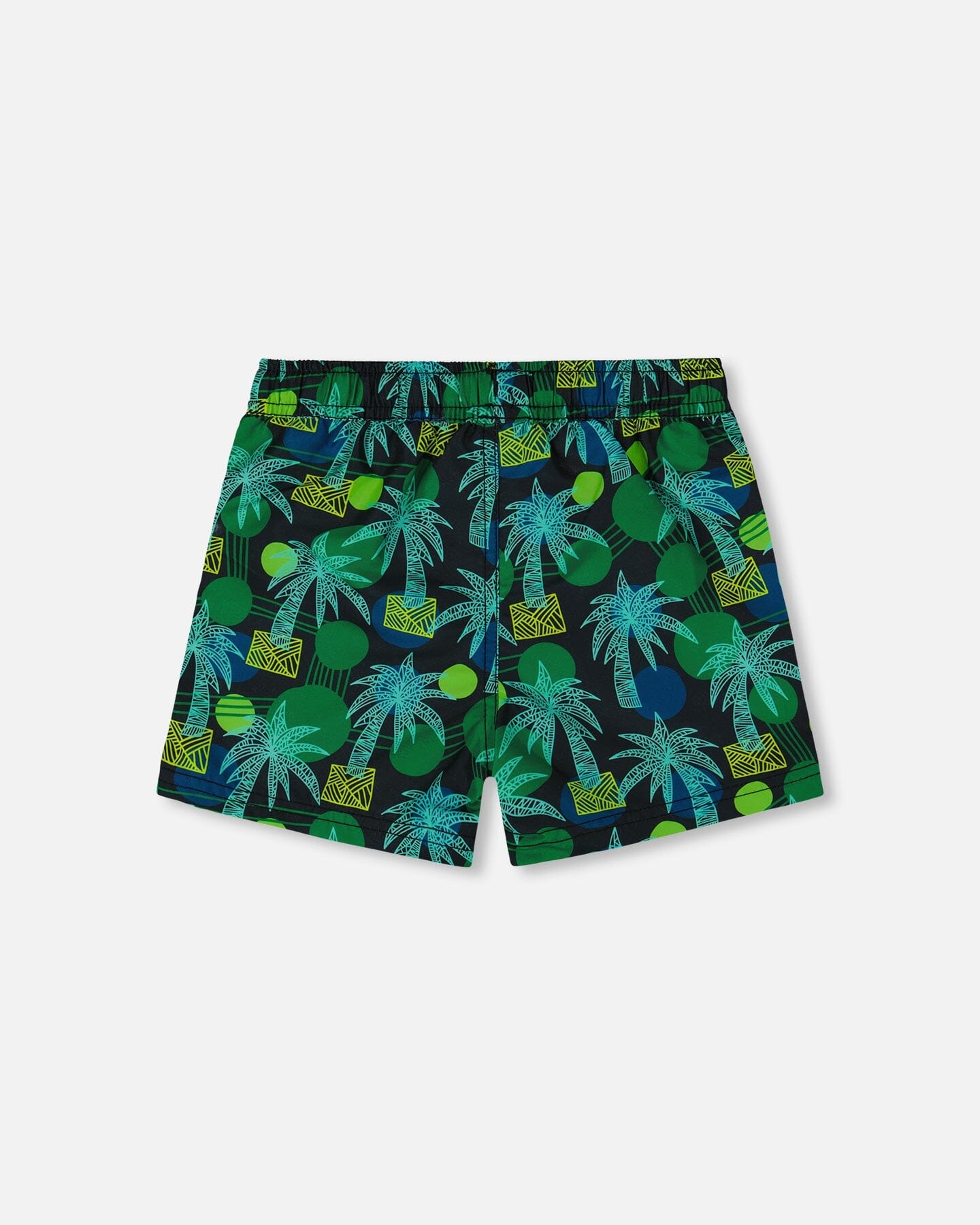 Printed Swim Trunks Green Jungle On Black-3
