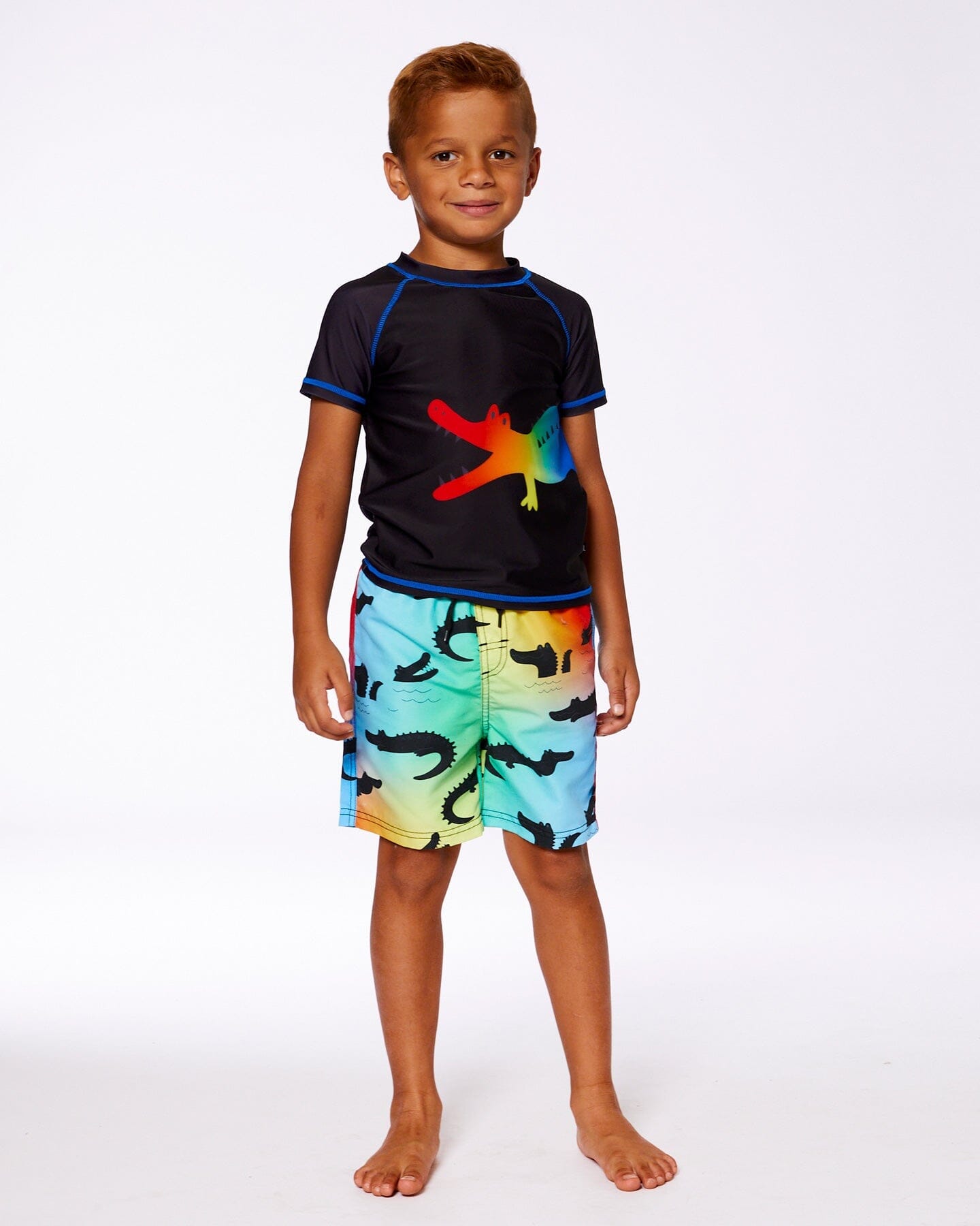 Printed Boardshorts Multicolored Crocodile-2