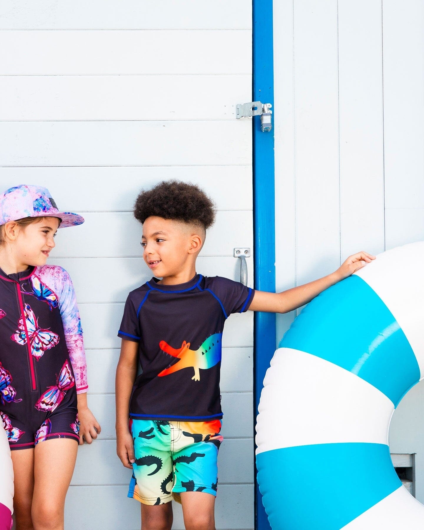 Printed Boardshorts Multicolored Crocodile-1