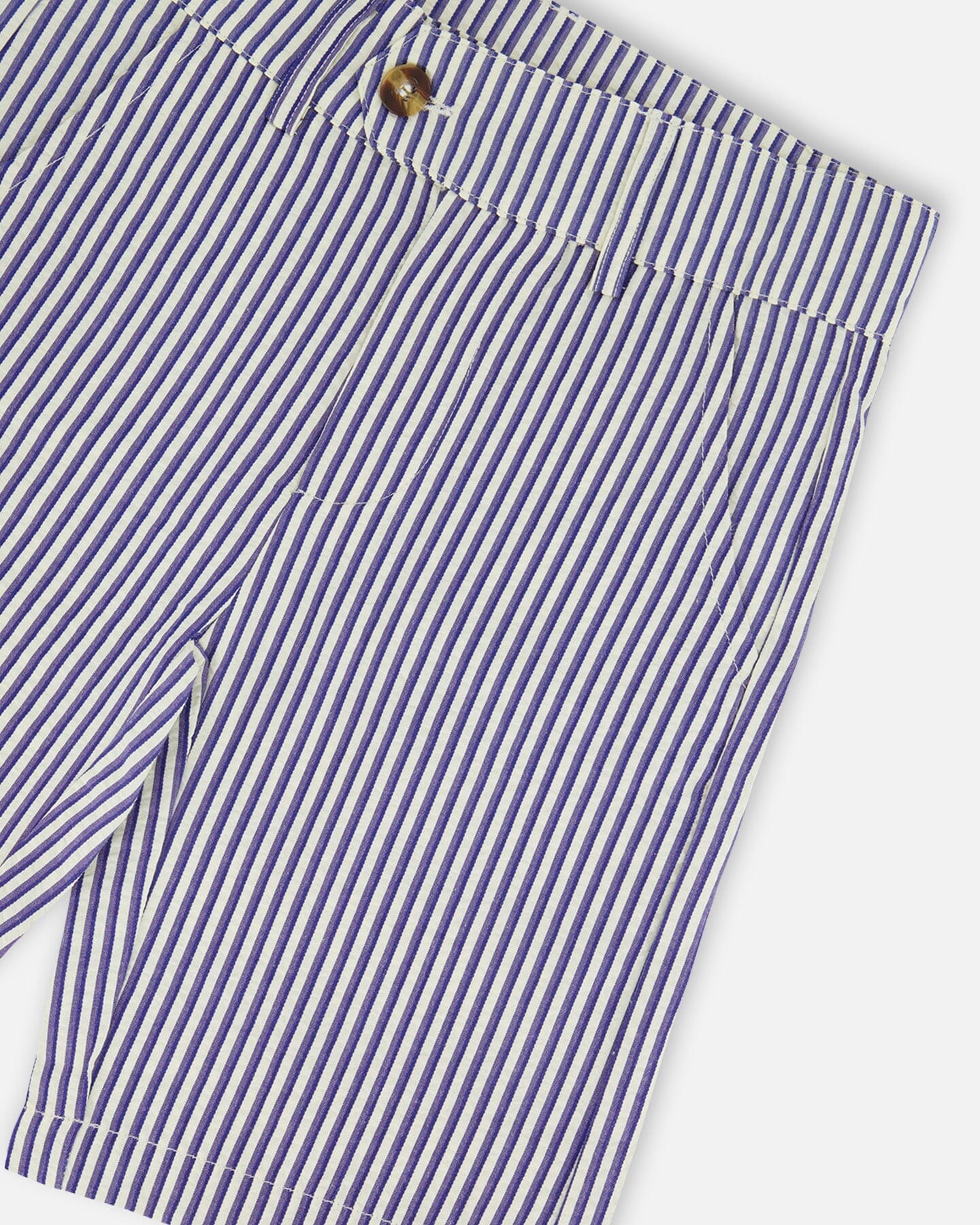 Slant Pocket Bermuda Shorts Royal Blue Striped-2