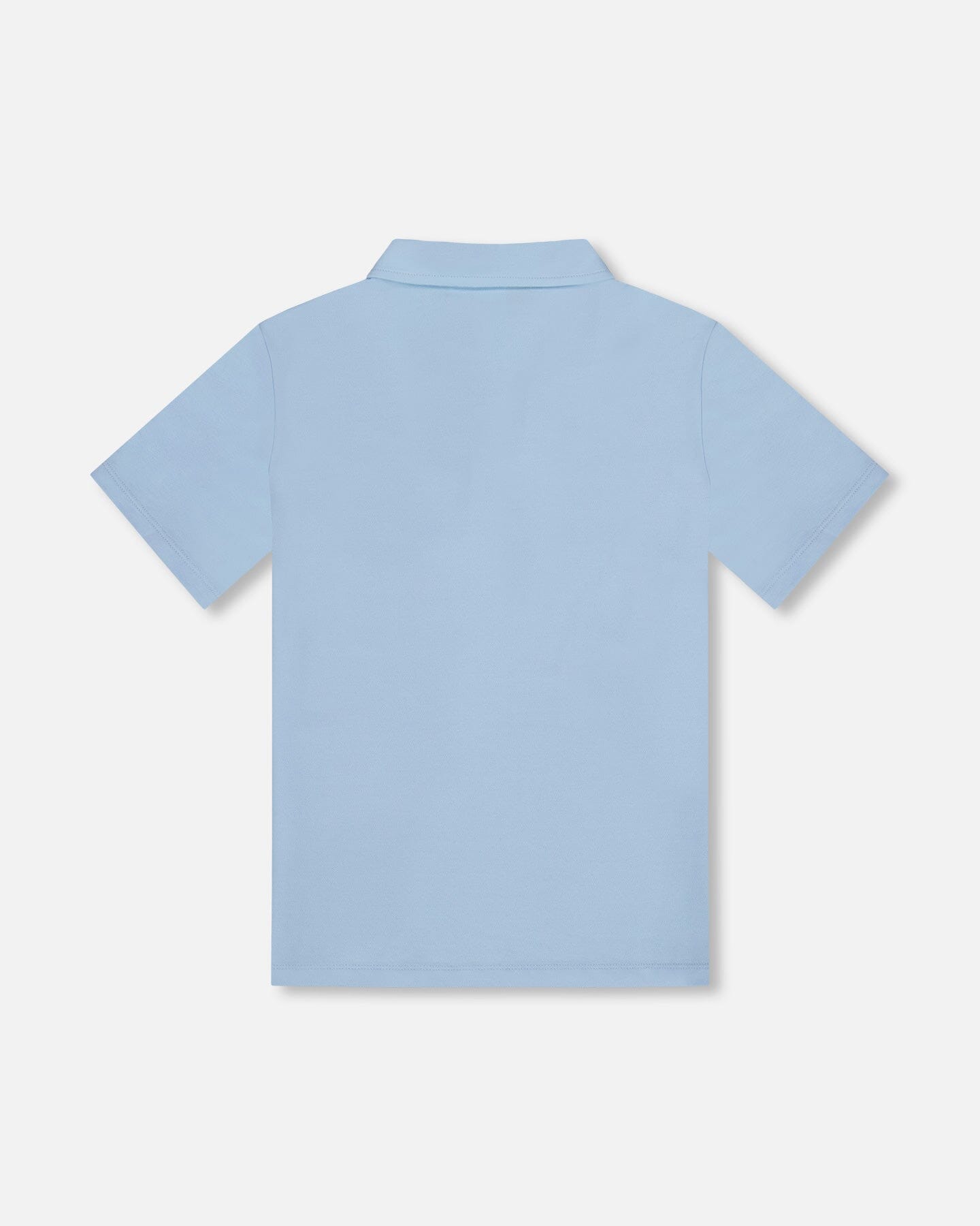 Short Sleeve Polo Shirt Pale Blue-2