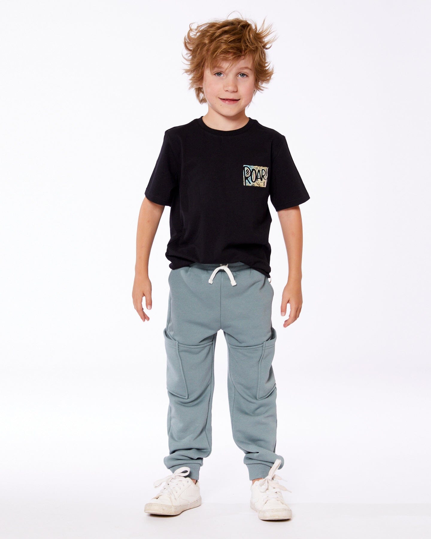Organic Cotton Graphic Tee Black And Multicolored Dino-3