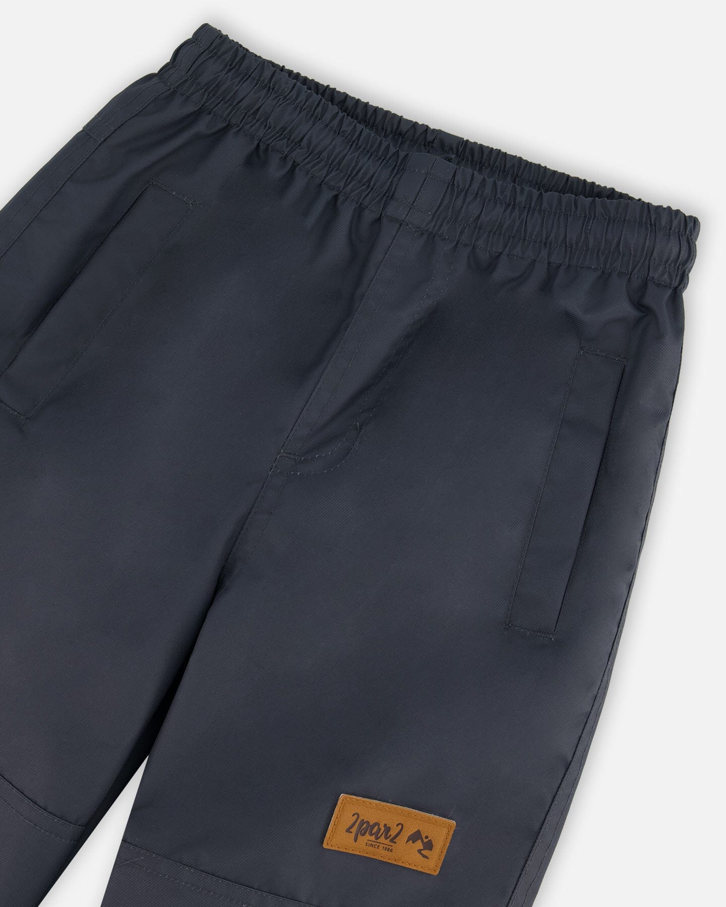 Two-Piece Mid-Season Outerwear Set Blue And Gray-4