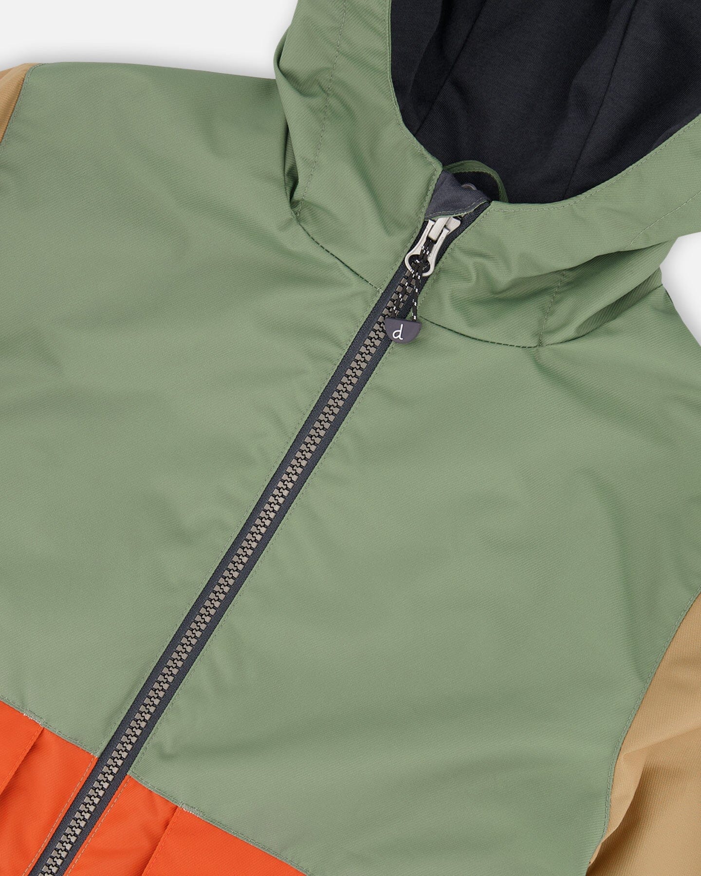3-In-1 Mid-Season Outerwear Set Gray, Beige, Orange, And Sage-3