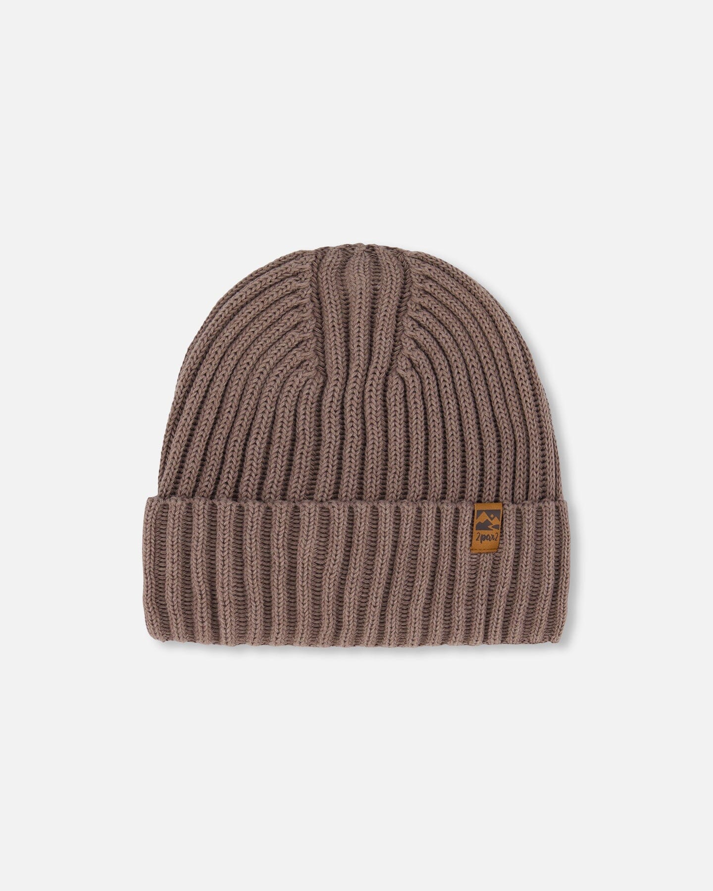 Cuffed Knit Hat Taupe-0