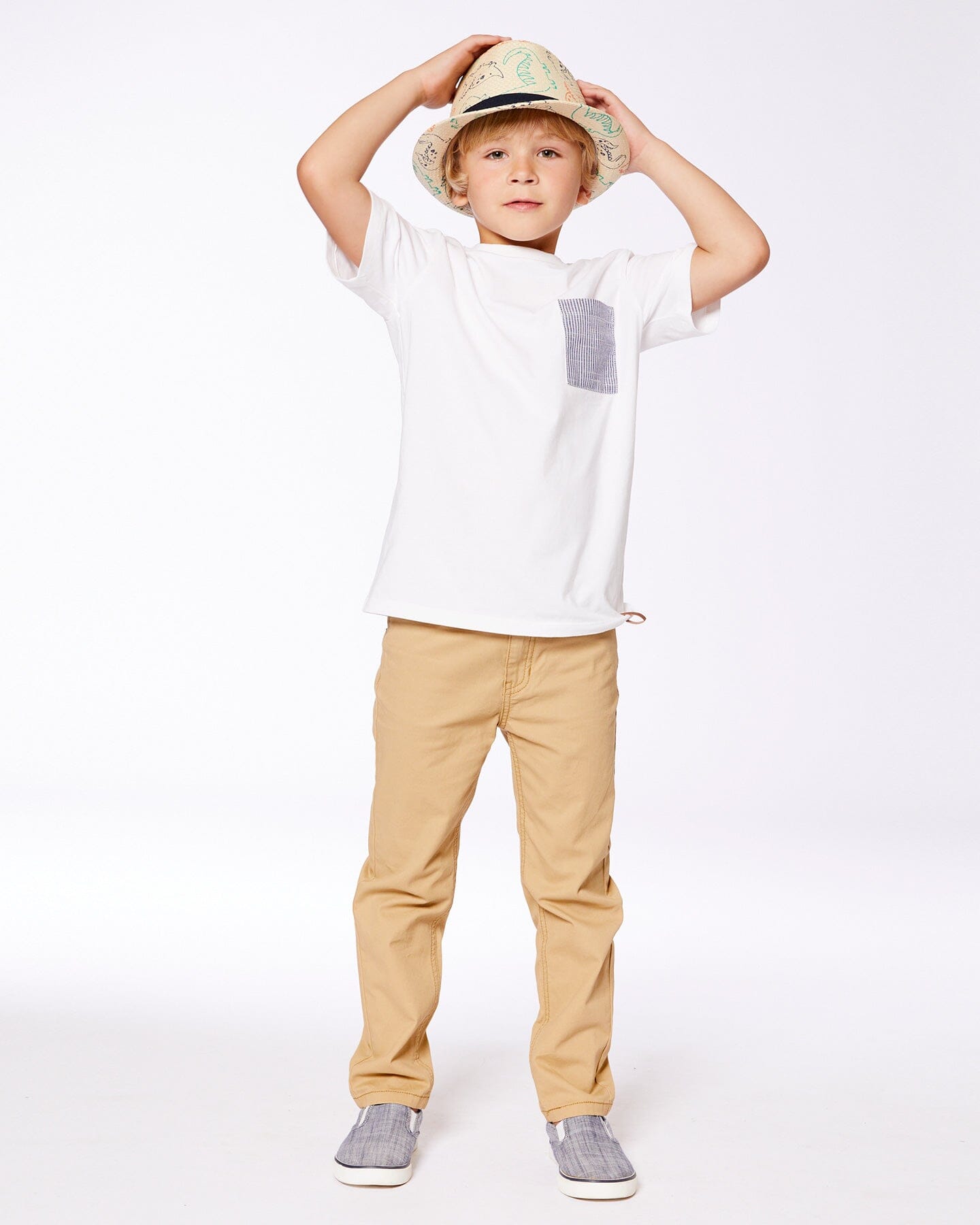 Stretch Twill Pants Light Golden Beige-2
