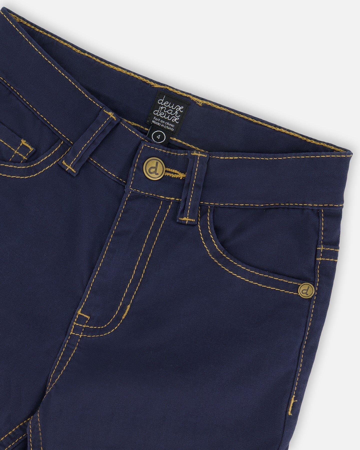Stretch Twill Pants Navy Blue-3