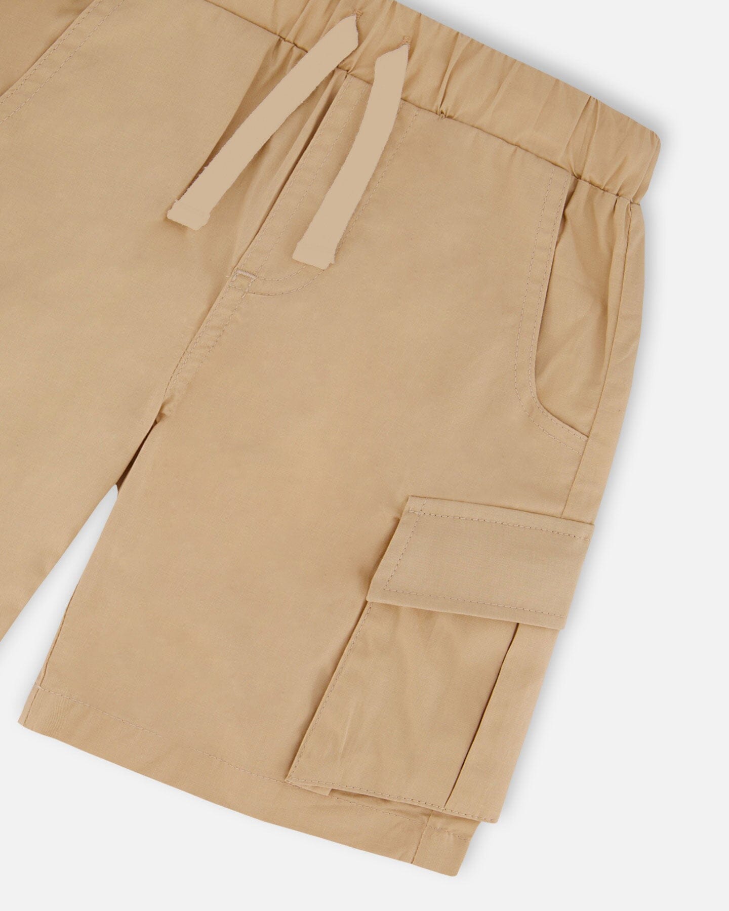 Parachute Cargo Pocket Shorts Light Beige-3