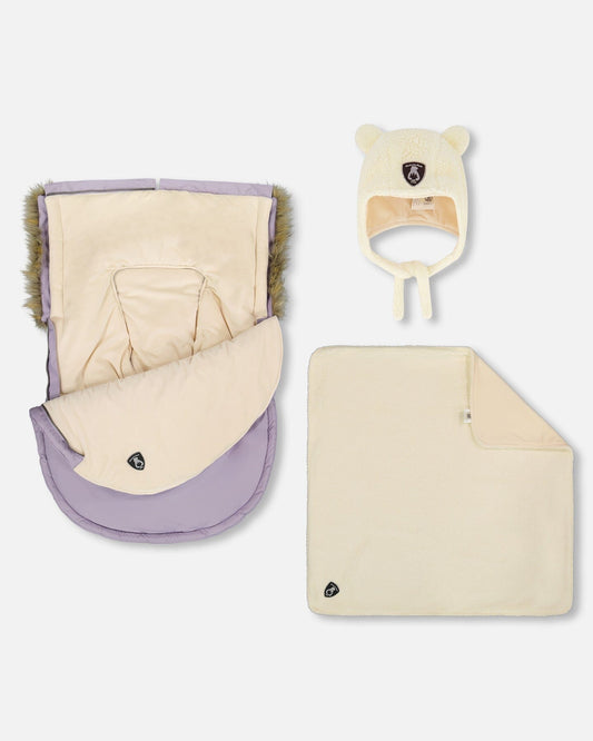 Bunting Bag Designed For Car Seat And Stroller Purple Gray-1