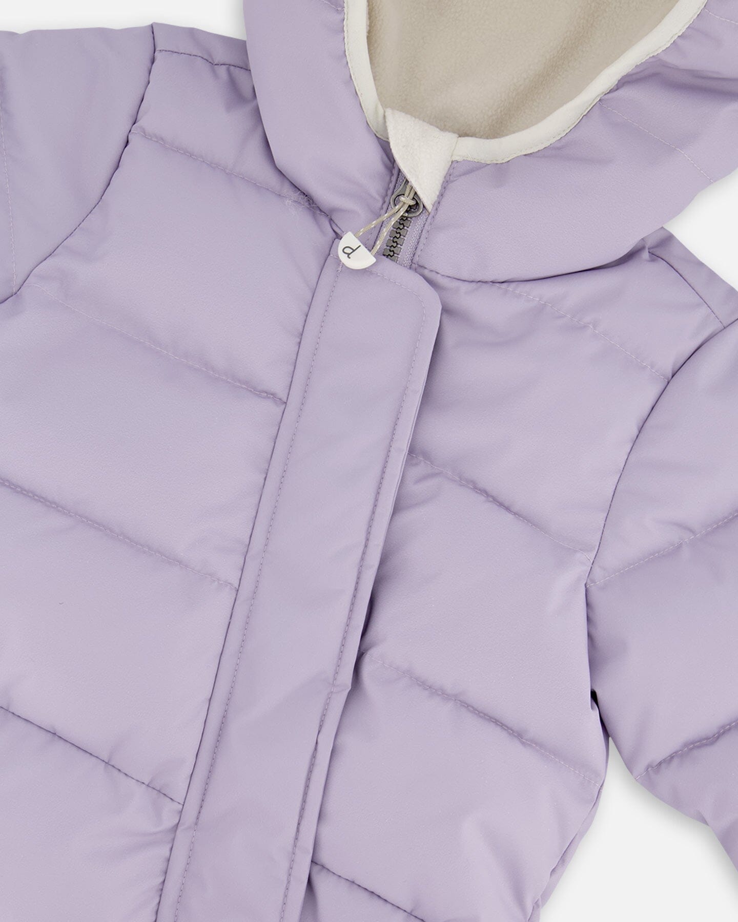 One-Piece Baby Cloud Compressible Snowsuit Designed For Car Seat Purple Gray-3