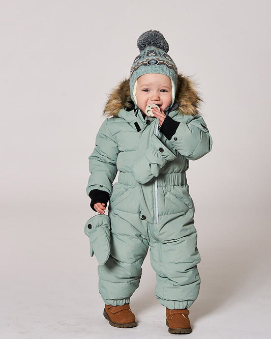 One-Piece Baby Original Puffy Snowsuit Sage Green-1