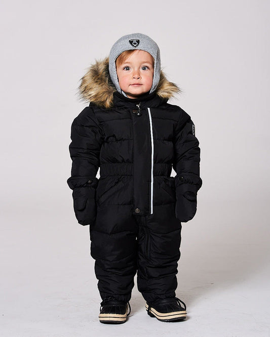 One-Piece Baby Original Puffy Snowsuit Black-1