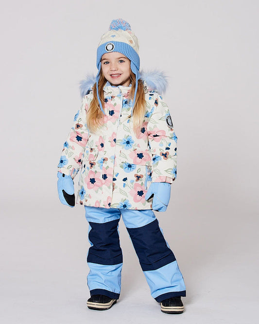 Two-Piece Discover Snowsuit With Printed Jacket Light Blue-1