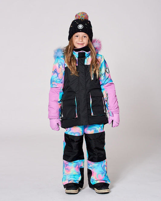 Two-Piece Play Snowsuit Rainbow Heart Print-1