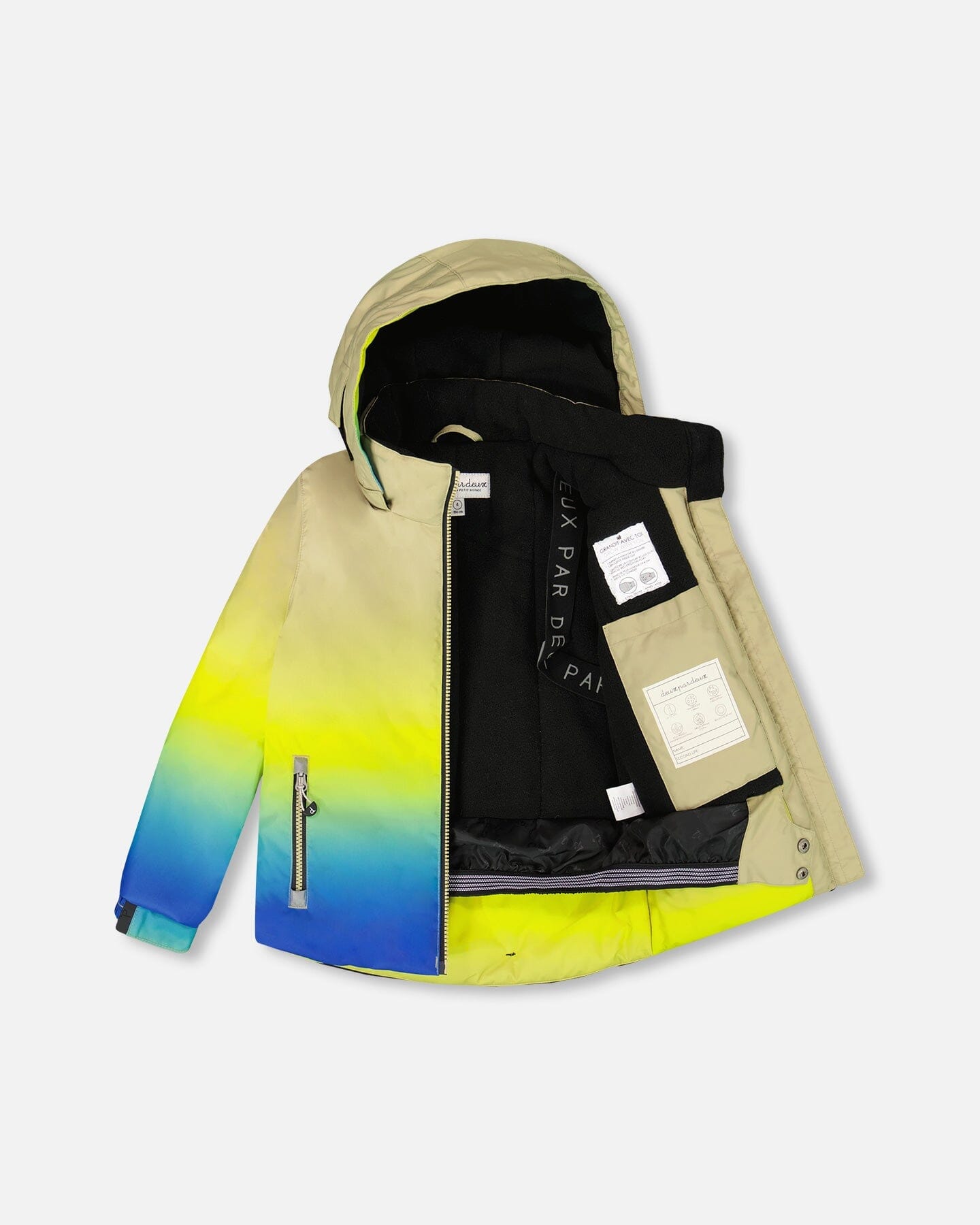 Two-Piece Play Snowsuit With Gradient Jacket Black-4