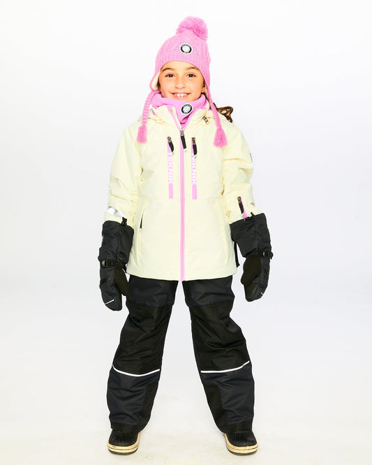 Two-Piece Play Snowsuit Off-White With Printed Pants-1