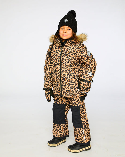 Two-Piece Play Snowsuit Beige Leopard-1
