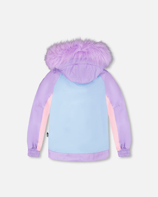 Two-Piece Play Snowsuit Purple Geo-1