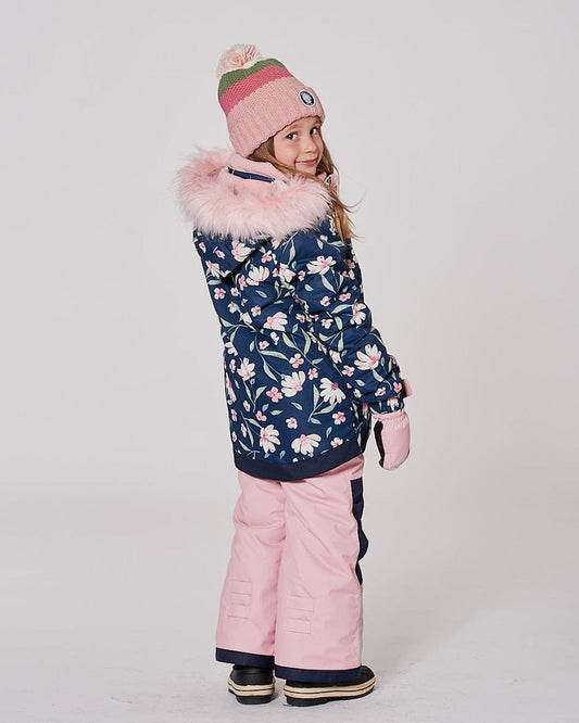 Two-Piece Play Snowsuit Flower Print-1