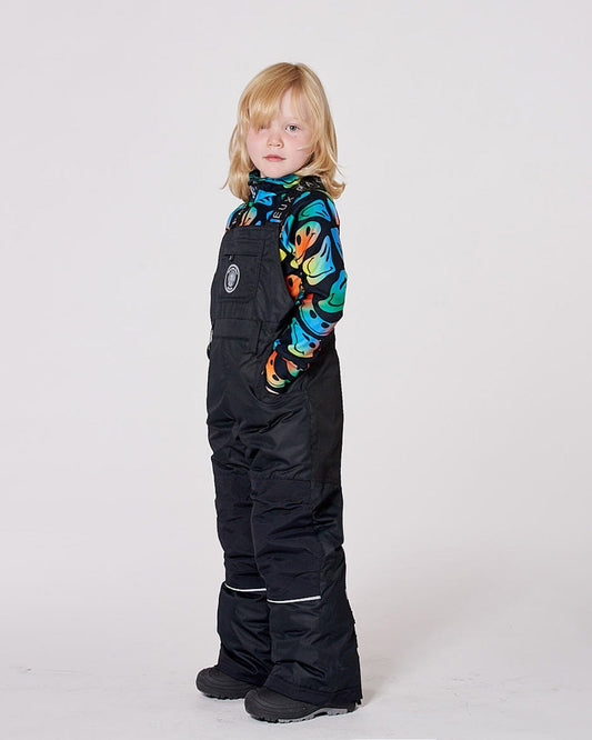 Solid Play Overall Snow Bib Black-1