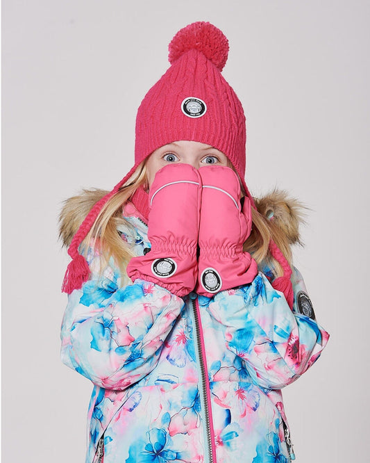 Winter Mittens Play Flash Coral-1