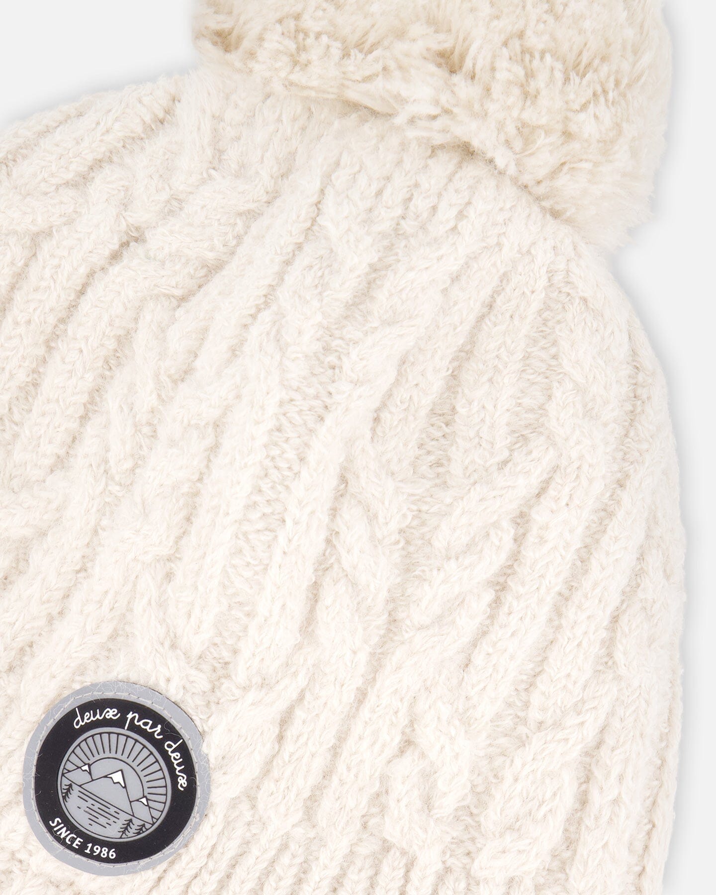Lined Winter Hat With Pompom Off-White-3