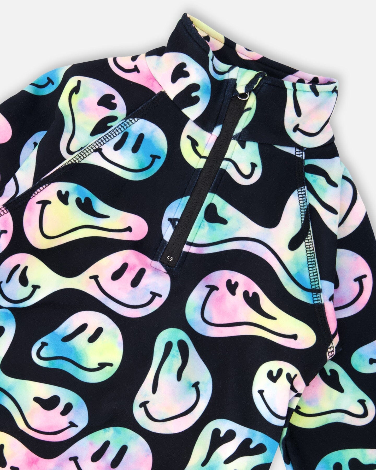 Two-Piece Thermal Underwear Set Smiley Face Girl-4