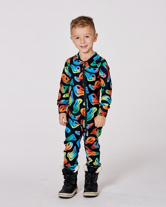 One-Piece Thermal Underwear Smiley Face Boy-1