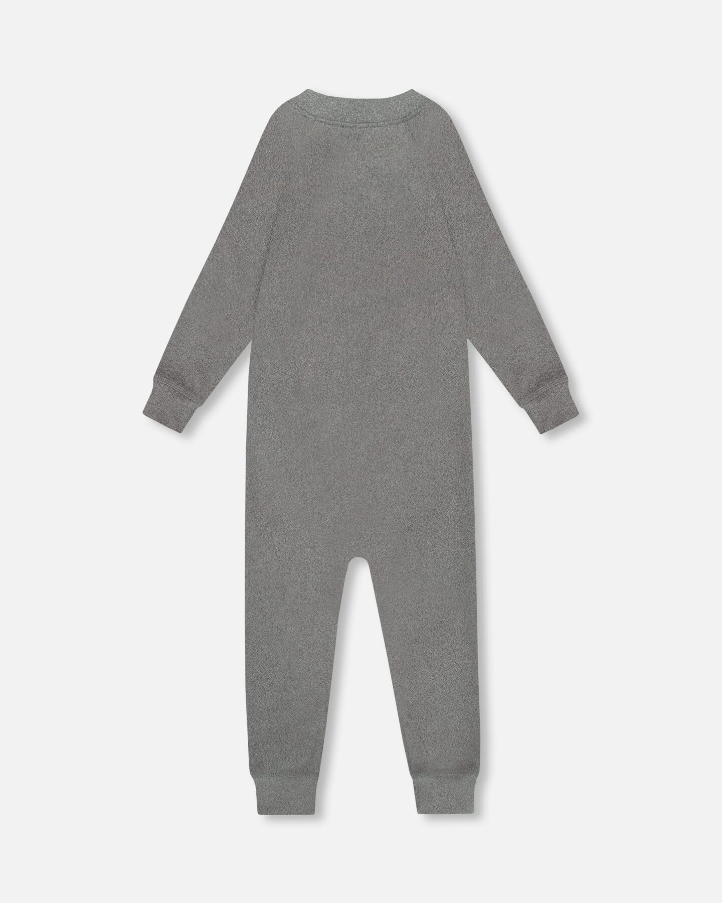 One-Piece Thermal Underwear Dark Heather Gray-2
