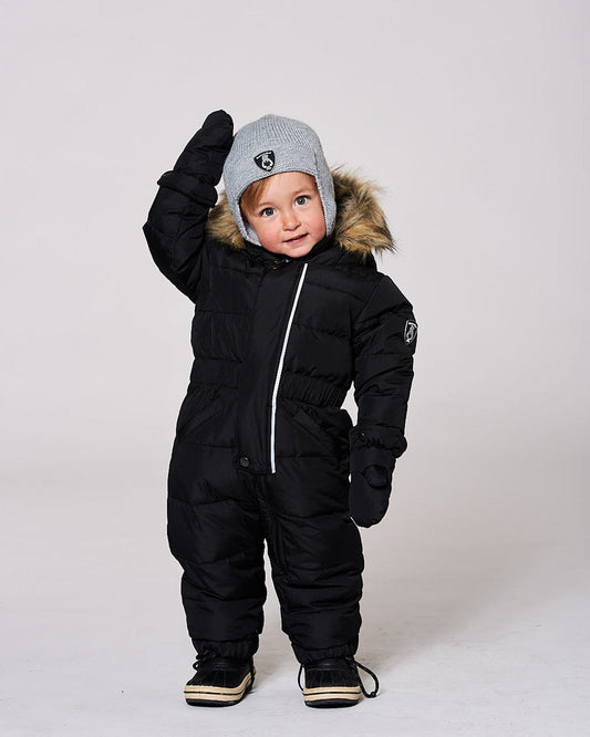 Lined Baby Knit Hat With Ears And Strings Heather Gray-1