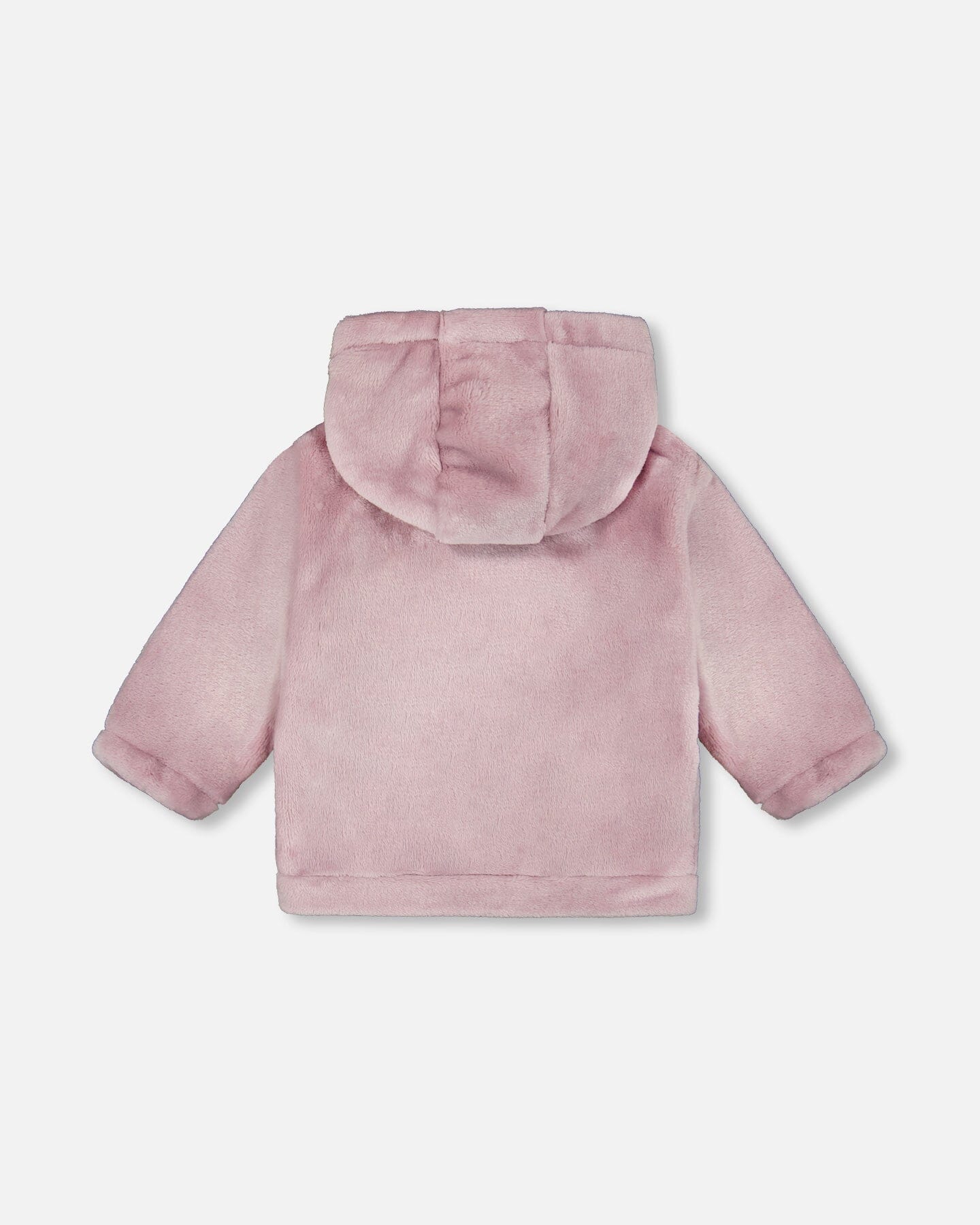 Hooded Zip Plush Jacket Neutral Purple-2