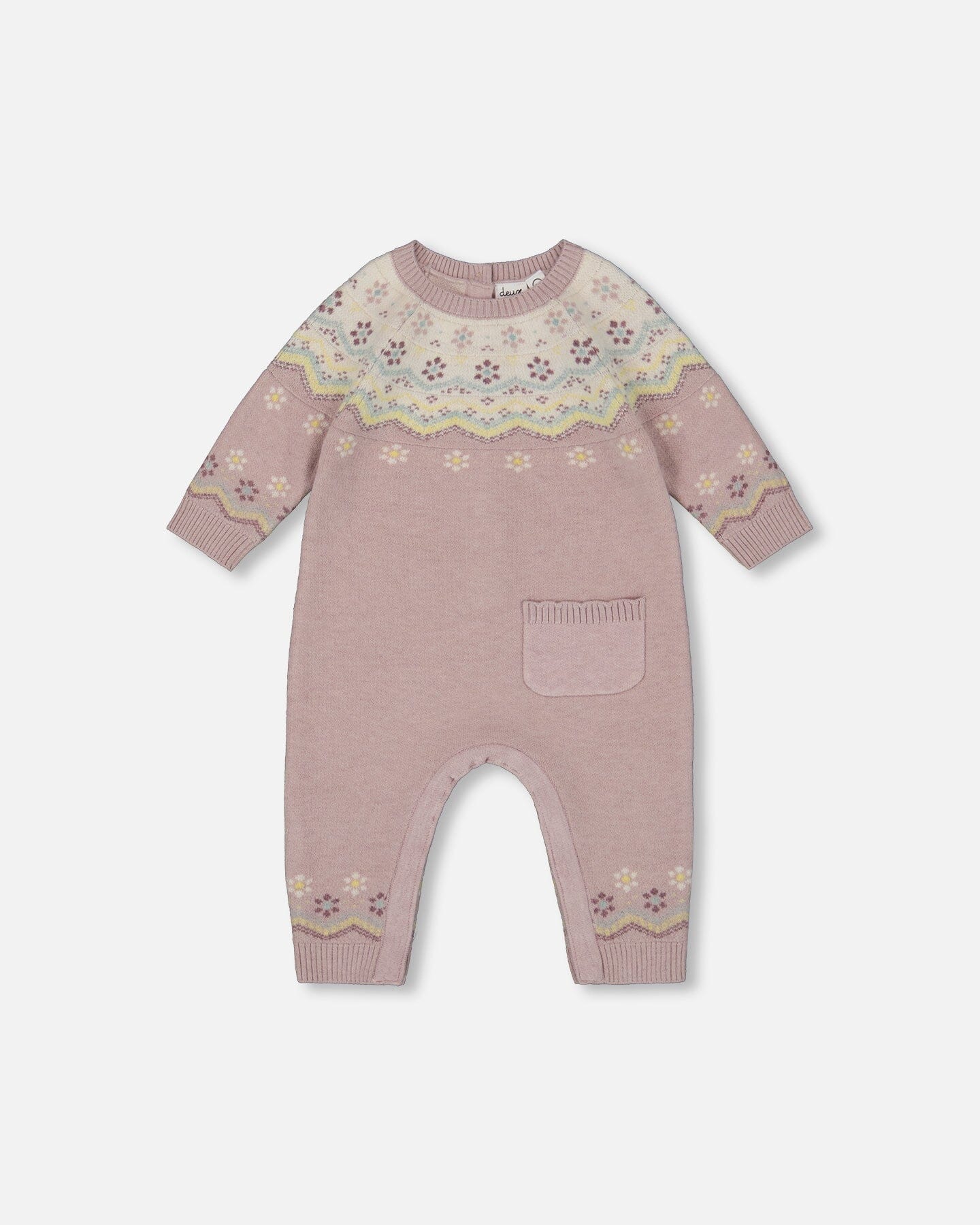 Jacquard Knitted Romper Keepsake Lilac-0