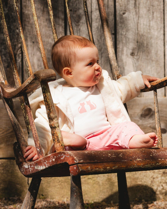 Plush Hooded Jacket Off White-1