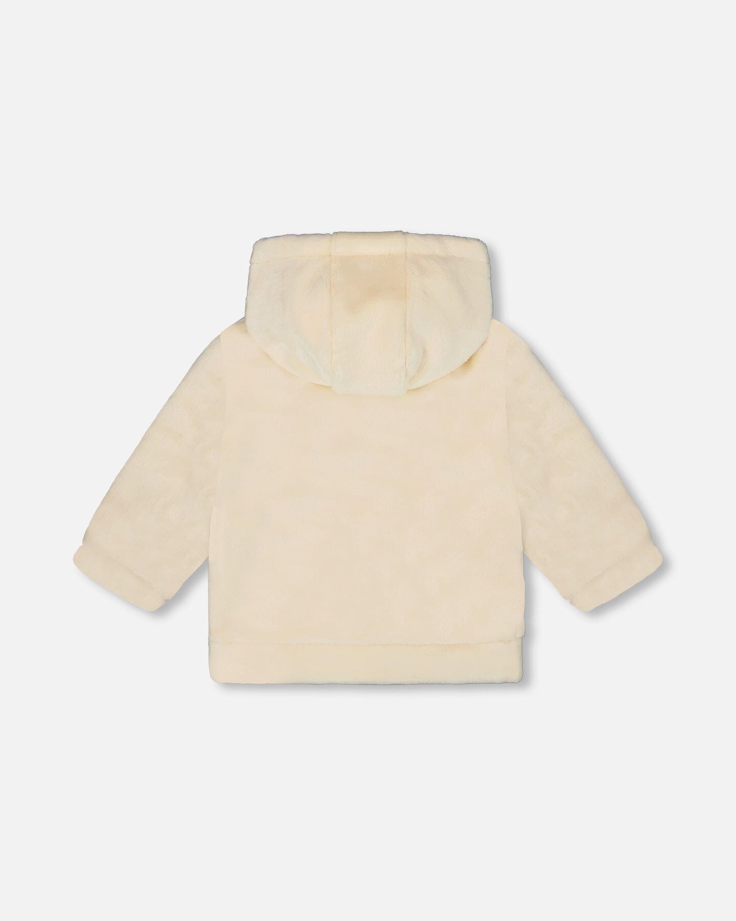 Plush Hooded Jacket Off White-2