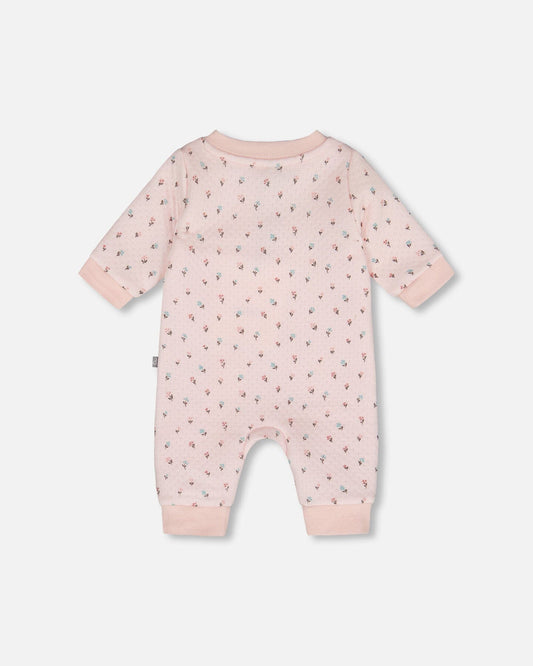 Organic Cotton One-Piece And Baby Romper Pink Mini Floral-1
